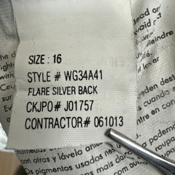 Calvin Klein Women's Bootcut Flare Silver‎ Back Denim Jeans [Size 16] - Picture 4 of 9